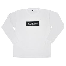 Load image into Gallery viewer, Signature Zayremi Long Sleeve T-shirt in White